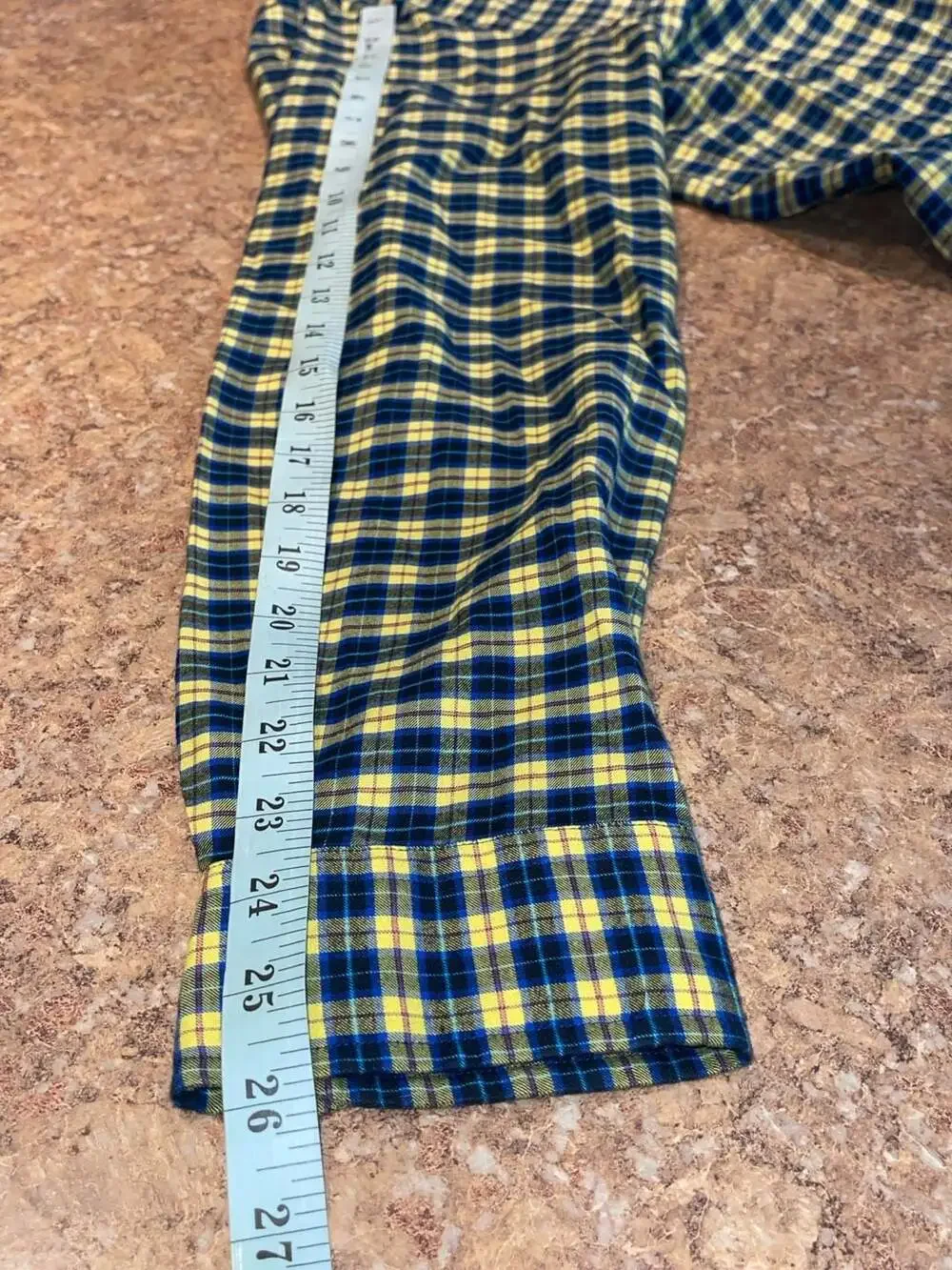 Polo Ralph Lauren Plaid Button Down Shirt Size XL Yellow Blue Long Sleeve